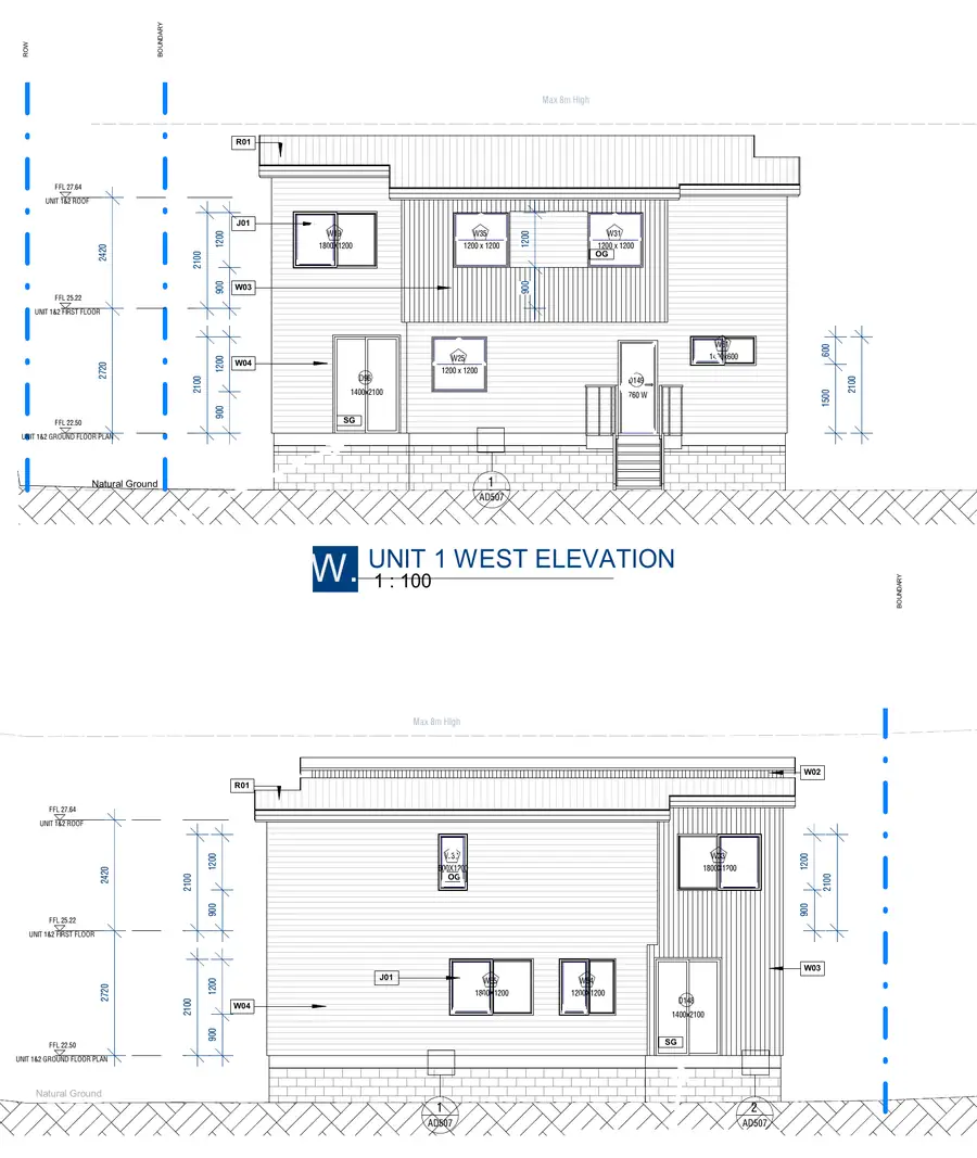 454 Weymouth Road — Elevations — Units 1 & 2