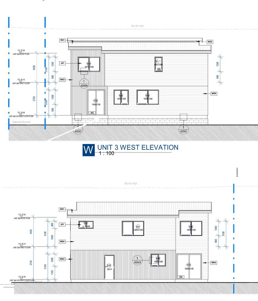 454 Weymouth Road — Elevations — Units 3 & 4